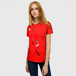 Футболка женская Красная лиса, цвет: 3D-принт — фото 2