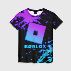 Футболка женская Roblox logo neon gradient, цвет: 3D-принт