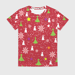 Футболка женская Red new year, цвет: 3D-принт