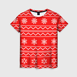 Женская футболка Winter snowflakes