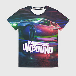 Футболка женская NFS unbound nissan drift, цвет: 3D-принт