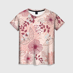 Футболка женская Floral pattern, цвет: 3D-принт