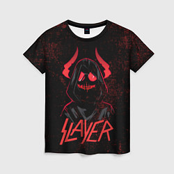 Футболка женская Slayer - рок 80-х, цвет: 3D-принт