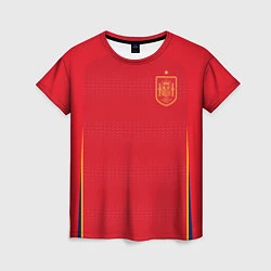 Футболка женская Форма сборной Испании ЧМ 2022, цвет: 3D-принт
