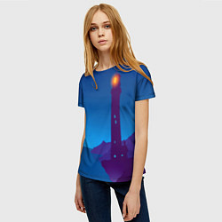 Футболка женская Маяк в ночи, цвет: 3D-принт — фото 2