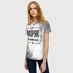 Футболка женская Моряк за работой - на светлом фоне, цвет: 3D-принт — фото 2