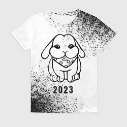 Футболка женская 2023 Кролик с банданой на светлом, цвет: 3D-принт