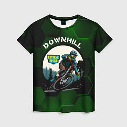 Футболка женская Downhill Extreme Sport, цвет: 3D-принт