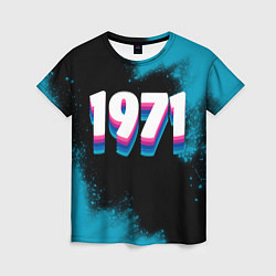 Женская футболка Made in 1971: vintage art