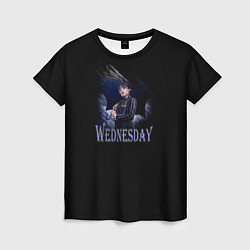 Футболка женская Wednesday с зонтом, цвет: 3D-принт