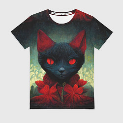 Футболка женская Dark cat, цвет: 3D-принт