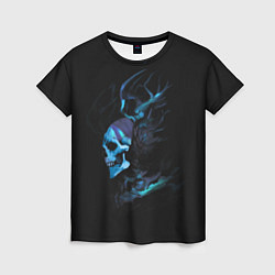 Футболка женская Blue skeleton with horns, цвет: 3D-принт