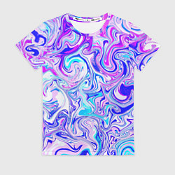 Футболка женская Акварельные линии, цвет: 3D-принт