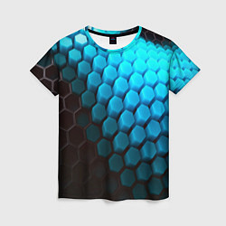 Женская футболка Abstraction neon blue
