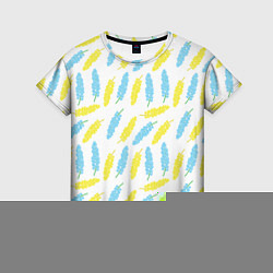 Футболка женская Узор из веточек мимозы, цвет: 3D-принт