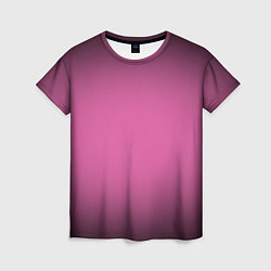 Футболка женская Розовый фон с черной виньеткой, цвет: 3D-принт