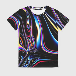 Женская футболка Черный глянец