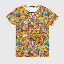 Футболка женская Комикс про зубы, цвет: 3D-принт