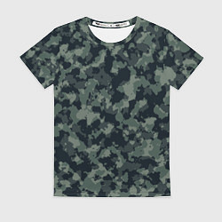 Футболка женская Болотный камуфляж, цвет: 3D-принт