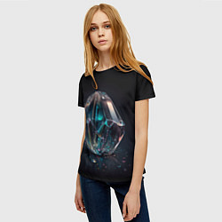Футболка женская Камень кристалл во тьме, цвет: 3D-принт — фото 2