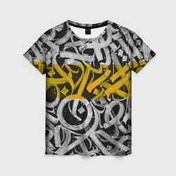 Женская футболка Yellow Callicraphic