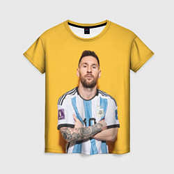 Футболка женская Lionel Messi 10, цвет: 3D-принт
