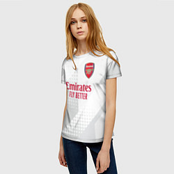 Футболка женская Арсенал Лондон серая форма, цвет: 3D-принт — фото 2