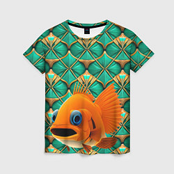 Женская футболка Сказочная золотая рыбка