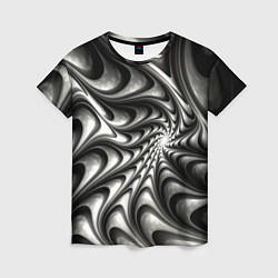 Футболка женская Abstract fractal grey, цвет: 3D-принт