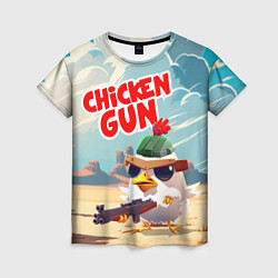 Женская футболка Chicken Gun