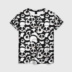 Футболка женская Чёрно-белые панды, цвет: 3D-принт