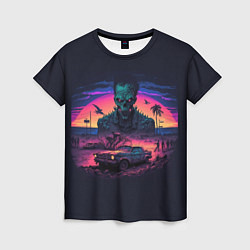 Футболка женская Zombie Retrowave, цвет: 3D-принт