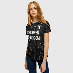 Футболка женская Children of Bodom glitch на темном фоне: символ св, цвет: 3D-принт — фото 2