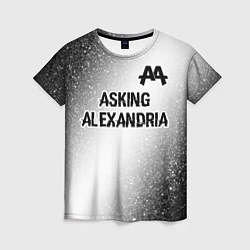 Футболка женская Asking Alexandria glitch на светлом фоне: символ с, цвет: 3D-принт