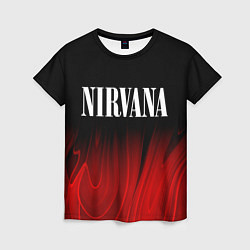 Женская футболка Nirvana red plasma