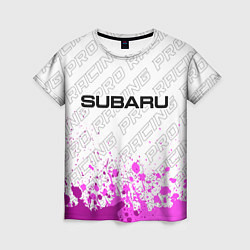 Женская футболка Subaru pro racing: символ сверху