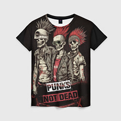 Футболка женская Punks not dead, цвет: 3D-принт