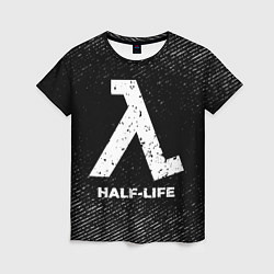 Футболка женская Half-Life с потертостями на темном фоне, цвет: 3D-принт