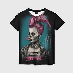 Футболка женская Punks no dead girl, цвет: 3D-принт