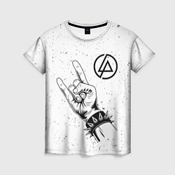 Футболка женская Linkin Park и рок символ, цвет: 3D-принт