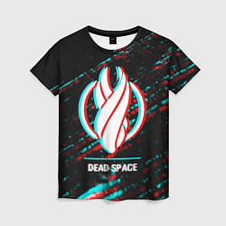 Футболка женская Dead Space в стиле glitch и баги графики на темном, цвет: 3D-принт