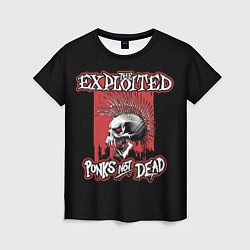 Футболка женская Exploited - punks not dead, цвет: 3D-принт