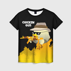 Женская футболка Цыпленок с автоматом