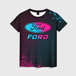 Футболка женская Ford - neon gradient, цвет: 3D-принт