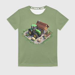 Футболка женская Farming Simulator - Изометрия, цвет: 3D-принт