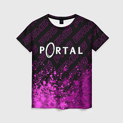 Футболка женская Portal pro gaming: символ сверху, цвет: 3D-принт