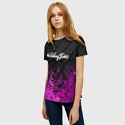 Футболка женская Rolling Stones rock legends: символ сверху, цвет: 3D-принт — фото 2