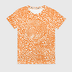 Футболка женская Добрый рыжий леопард, цвет: 3D-принт