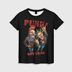 Футболка женская Punks Not Dead - панки хой, цвет: 3D-принт