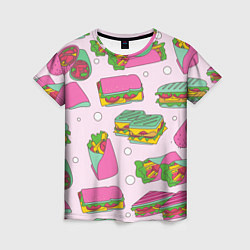 Футболка женская Бутерброды, цвет: 3D-принт